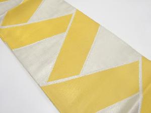 アンティーク　幾何学模様織り出し袋帯（着用可）